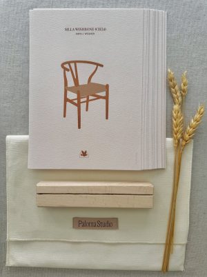 Kit15 ilustraciones impresas mobiliario emblemático con soporte de madera